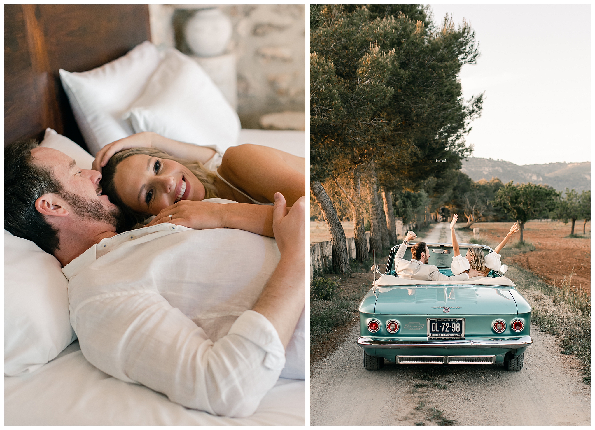 Driving a vintage car in Mallorca