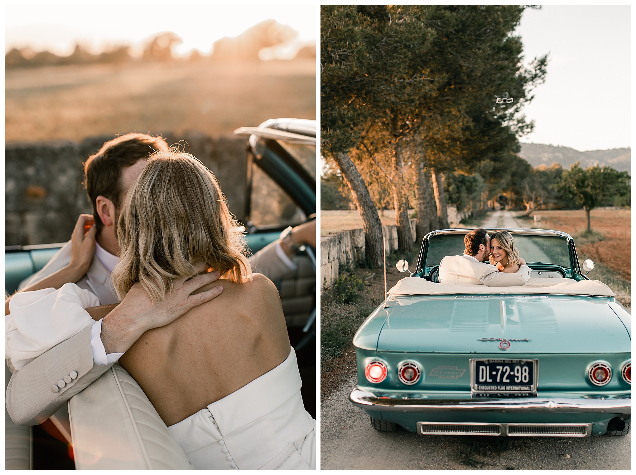 Classy Vintage Car Wedding in Mallorca.